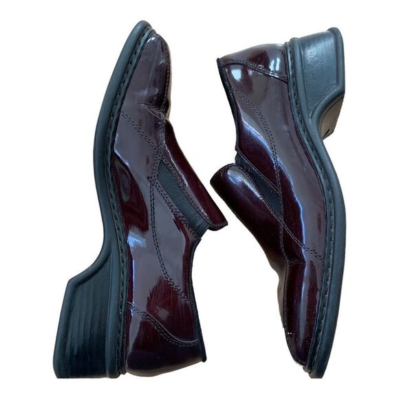 Rieker Burgundy Patent Leather Square Toe Slip On Dress Shoe - Picture 7 of 8